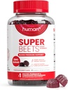 HumanN SuperBeets Heart Gummies - Beet Gummy with Energy Support, Grape Seed Extract & Beetroot Powder, Sugar Free - Pomegranate Berry Flavor, 60 Count