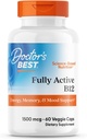 Doctor's Best Fully Active B12 1500 mcg, Non-GMO, Vegan, Gluten Free, Υποστηρίζει υγιή μνήμη, διάθεση και κυκλοφορία, 60 κόμης