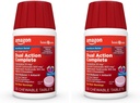 Basic Care Dual Action Complete, Chewable Acid Reducer Plus Antacid Tablets, Berry Flavor, Heartburn Medicine, Acid Indigestion Relief, 50 Count (Pack of 2)