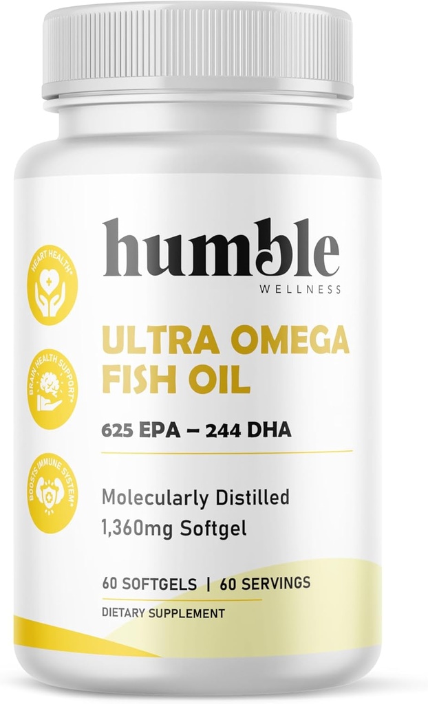 Ταπεινότητα Ultra Omega - Υψηλής αντοχής συμπλήρωμα ιχθυέλαιο 