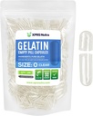 XPRS Nutra Μέγεθος 0 Καθαρίστε τις κενές κάψουλες Ζελατίνης 100 Count - Kosher και Halal - Καθαρή κάψουλα χαπιών Ζελατίνης - DIY σκόνη πλήρωσης - πληρώσιμα καπάκια Gel για το Do-It-Yourself συμπληρώματα