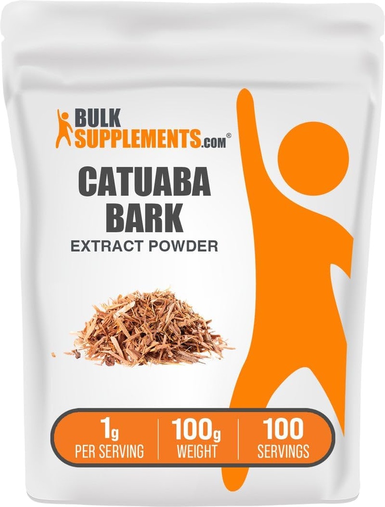 BulkSupplements.com Catuaba Bark Extract Powder - Catuaba Bark Powder, Herbal Supplement - Vegan & Gluten Free, 1g per Serving, 100g (3.5 oz) (Pack of 1)
