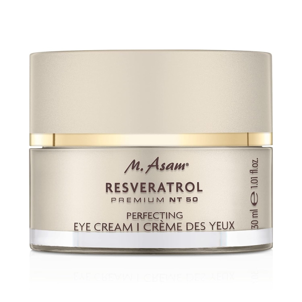 M. Asam Resveratrol Premium NT50 Perfecting Eye Cream – Αντιγηραντική κρέμα ματιών με ρεσβερατρόλη & υαλουρονικό οξύ σε απαλές ρυτίδες & λεπτές γραμμές, χορτοφαγική φόρμουλα, 1.01 Fl Oz