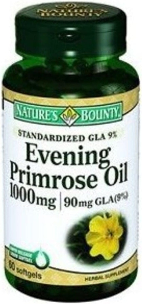 Nature's Bounty Evening Primrose Oil, 90mg, 60 Softgels (Pack of 3)