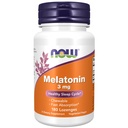 NOW Συμπληρώματα διατροφής, μελατονίνη 3 mg, Free Radical Scavenger*, Healthy Sleep Cycle*, 180 Chewable Lozenges