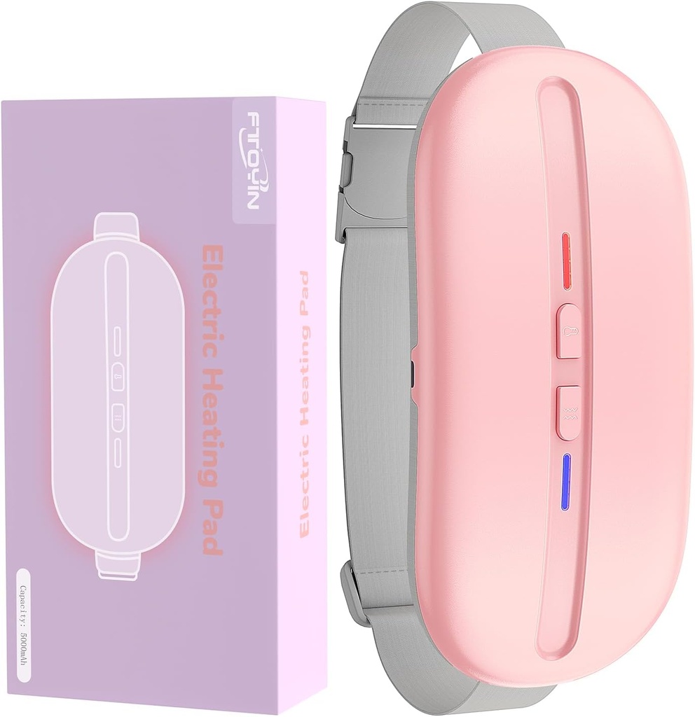 Φορητή θερμαντική πλάκα για την περίοδο Cramps, μπαταρίας με 3 επίπεδα θερμότητας και 3 λειτουργίες μασάζ, γρήγορη μεγάλη θέρμανση Bely Wrap Belt για γυναίκες και κορίτσια
