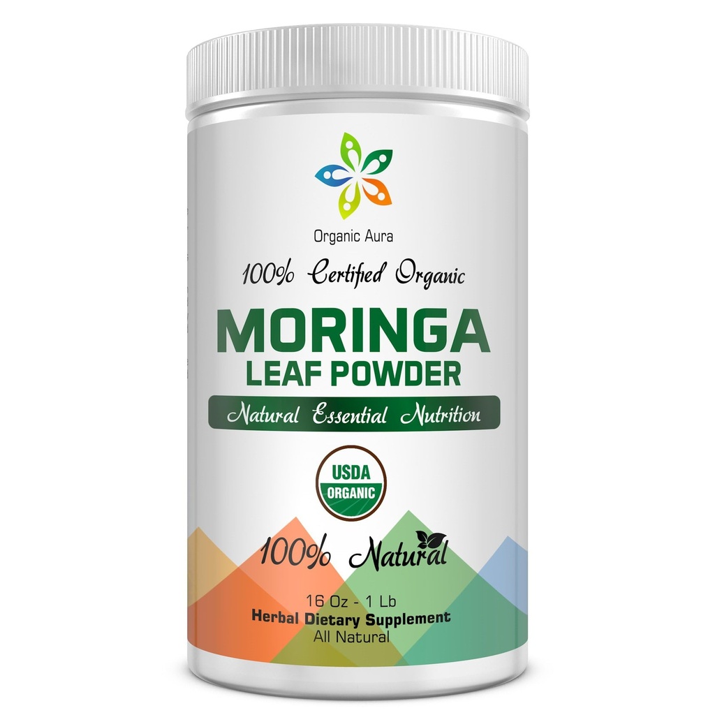 Certified Organic Moringa Leaf Powder-1Lb. USDA Certified Organic. 100% καθαρό και πρωτότυπο. Φυσικά ενισχύει την Ενέργεια, Μεταβολισμός & Ανοσία. Ακατέργαστο πράσινο ολόκληρο σούπερ φαγητό. Χωρίς ΓΤΟ, χωρίς γλουτένη