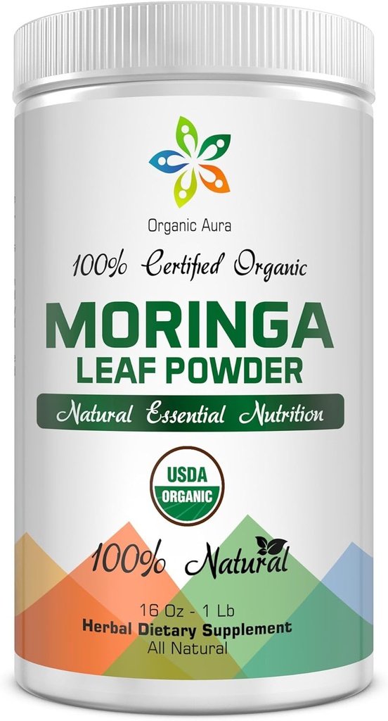Certified Organic Moringa Leaf Powder-1Lb. USDA Certified Organic. 100% καθαρό και πρωτότυπο. Φυσικά ενισχύει την Ενέργεια, Μεταβολισμός & Ανοσία. Ακατέργαστο πράσινο ολόκληρο σούπερ φαγητό. Χωρίς ΓΤΟ, χωρίς γλουτένη