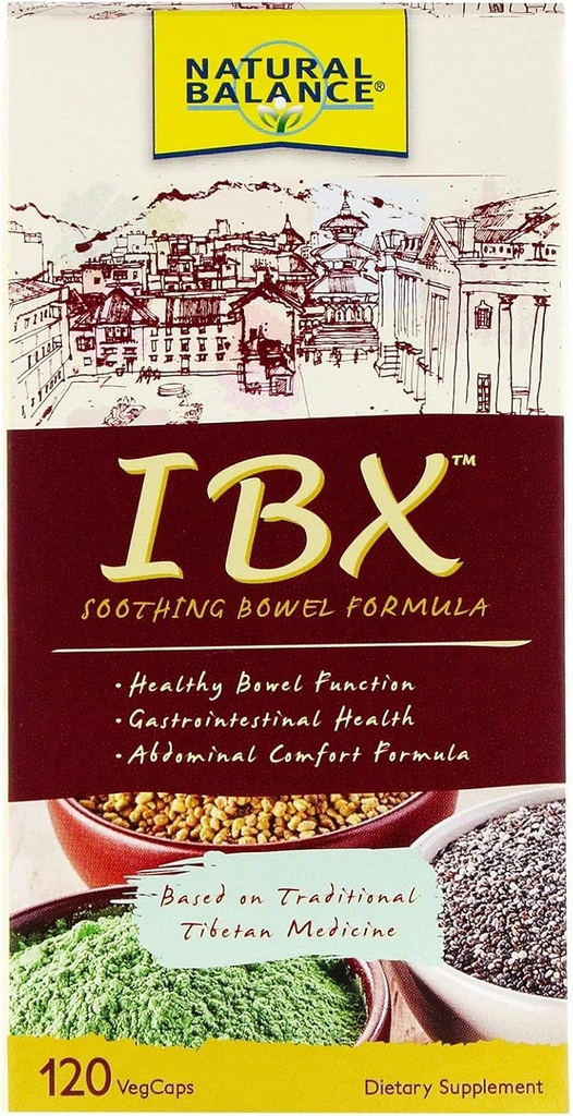 Φυσικό υπόλοιπο IBX Καταπραϋντική Φόρμουλα Bowel, 120 VegCaps