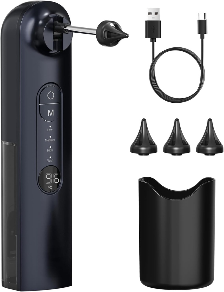 Απομάκρυνση αυτιών, Καθαριστικό αυτιού, Ασφαλές Κιτ αφαίρεσης αυτιών, 4 Modes-Ear Σύστημα άρδευσης, Κιτ καθαρισμού αυτιών - IPX7 Αδιάβροχο (μπλε)