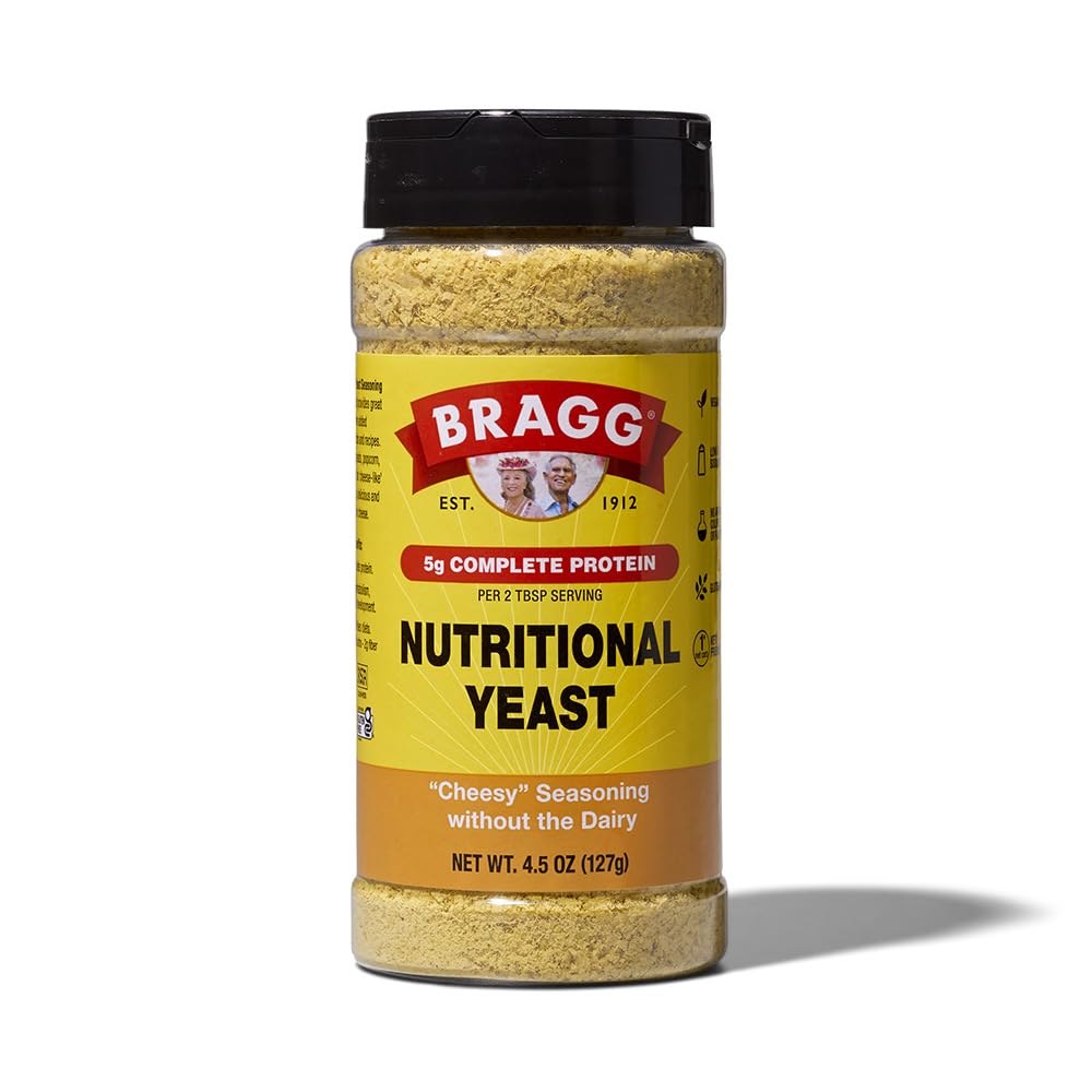 Καρύκευμα Διατροφής Bragg - 4,5 oz - Γαλακτοκομικά Χωρίς Παρμεζάνα - Ιδανικό για Σαλάτες, Παστά, Λαχανικά και Περισσότερα
