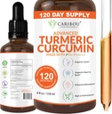 Liquid Turmeric Curcumin with Bioperine for Enhanced Absorption - Turmeric Curcumin Supplement for Joint Support - Turmeric Extract with Black Pepper - 2 Month Supply - 4oz