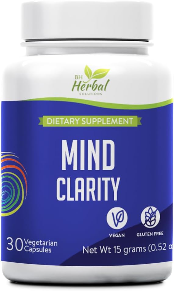 Mind Clarity - Mood Stabilizer - Improves Focus and Concentration - 100% Herbal and Natural