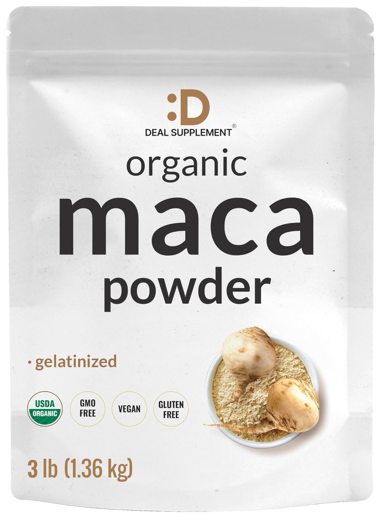 Βιολογικά Περουβιανή σκόνη ρίζας Maca, 3lbs – Εύκολα Digested Gelatinized Form – Βότανο Superfoods συμπλήρωμα για άνδρες και γυναίκες – Υποστηρίζει ανοσοποιητική & ενεργειακή υγεία – Μη ΓΤΟ