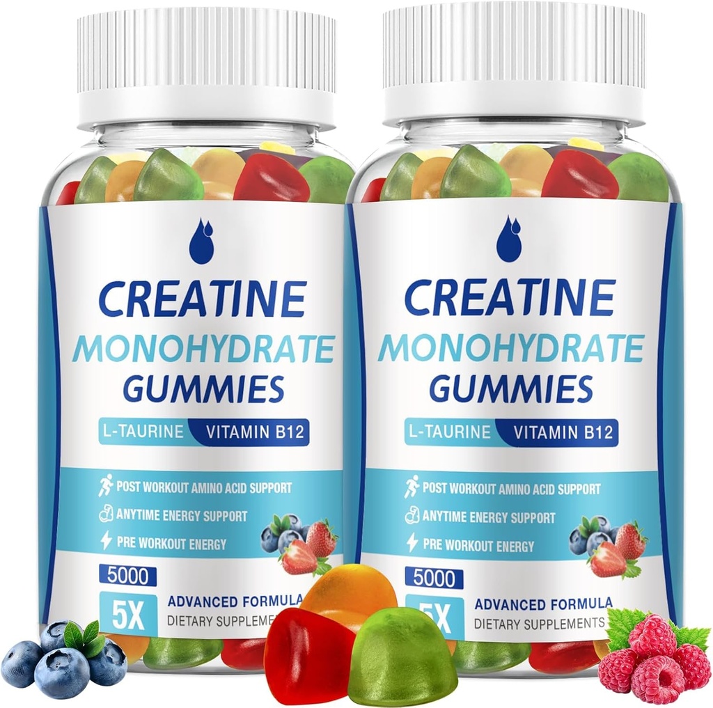 Μονοένυδρη κρεατίνη Gummies 2 συσκευασίες
