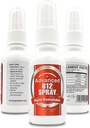 Vitamin B12 Energy Spray, Methylcobalamin με Folic Acid Υπογλώσσιο Υγρό Συγκρότημα για Εστίαση, & Μεταβολισμός, Nano Τεχνολογία Άμεση Απορρόφηση και Προσαρμοσμένη Δοσολογία (2 oz - 60 Υπηρεσίες)