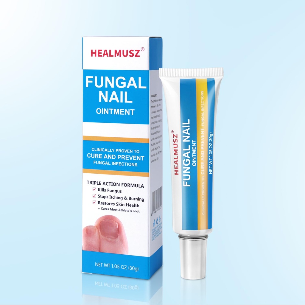 HEALMUSZ Toe Nail Fungus Αλοιφή, Αντιμυκητιασική Κρέμα για την υγεία των ποδιών, Foot Fungus με Tolnaftate.