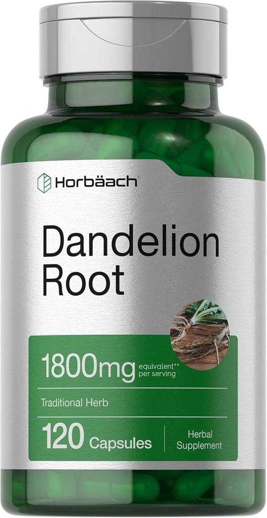 Horbäach Dandelion Root Supplement 1800mg 