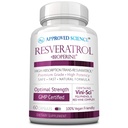 Εγκεκριμένη Resveratrol Science® - 1000 mg Trans Resveratrol - 250 mg Πολυφαινόλη - 98% Επίπεδο καθαρότητας - Περιλαμβάνει Bioperine® - 60 Vegan Φιλικές κάψουλες - 1 Φιάλη