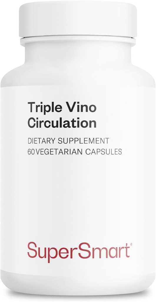 Supersmart - Triple Vino Circulation (High Potency) - 3-σε-1 Formula - Red Vine Leaf Extract - με Σπόρους Σταφυλιού & Marc 