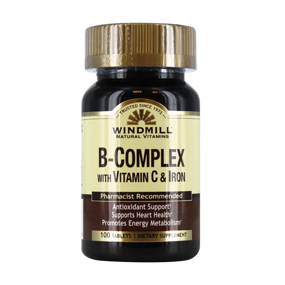 Ανεμόμυλος B- Complex δισκία με βιταμίνη C και συμπλήρωμα σιδήρου - 100 Ea
