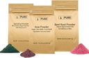 PURE ORIGINAL INGREDIENTS Beet Root, Spirulina, and Acai Powder Bundle, Various Sizes, Non GMO, Herbal Supplements