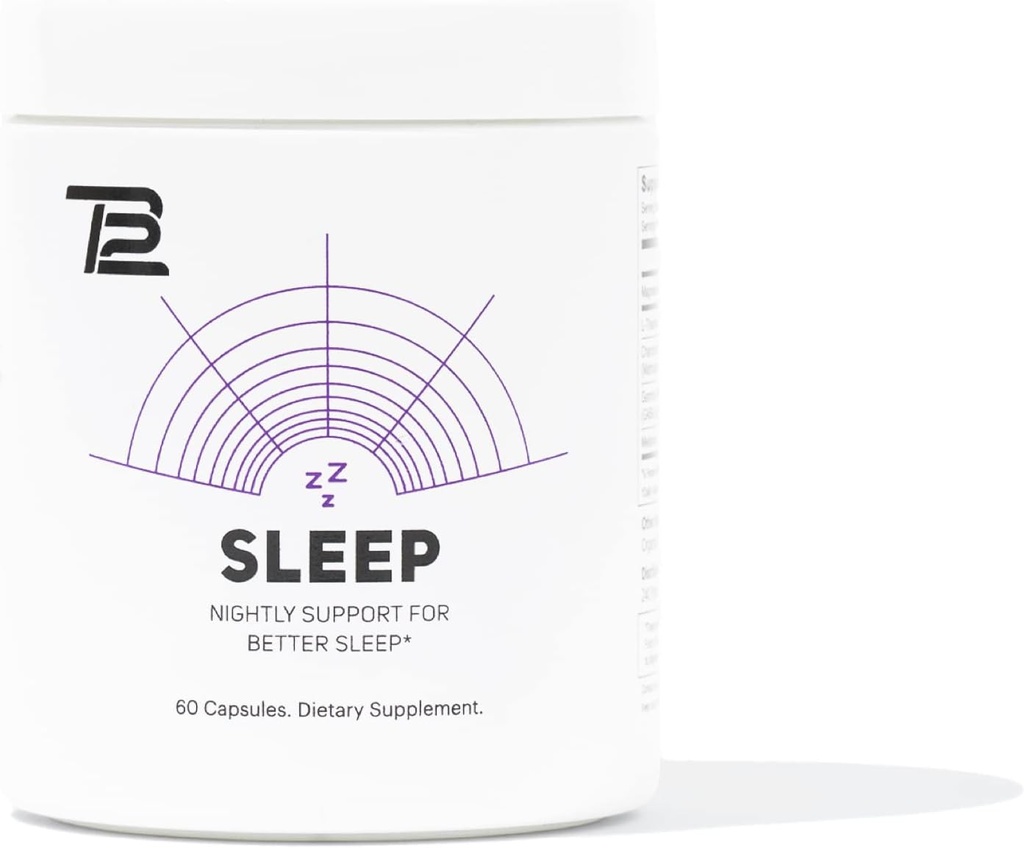 TB12 Sleep - Sleep Supplement με Μαγνήσιο, L-Θεανίνη, Χαμομήλι, GABA, και Μελατονίνη για να πέσει Asleep Γρηγορότερα, την προώθηση της χαλάρωσης, και τη βελτίωση της ποιότητας του ύπνου. Άγχος και Θλίψη Νυχτερινή Υποστήριξη