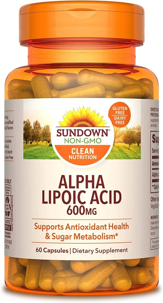 Sundown Naturals Super Alpha Lipoic Acid 600 mg Κάψουλες