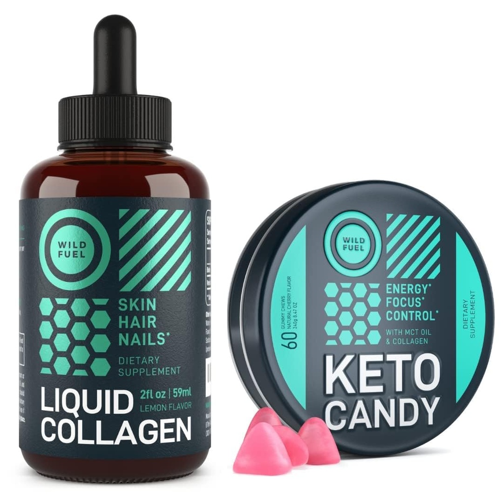 Υγρό κολλαγόνο WILD FUEL και Keto Candy Beauty and Fitness Bundle
