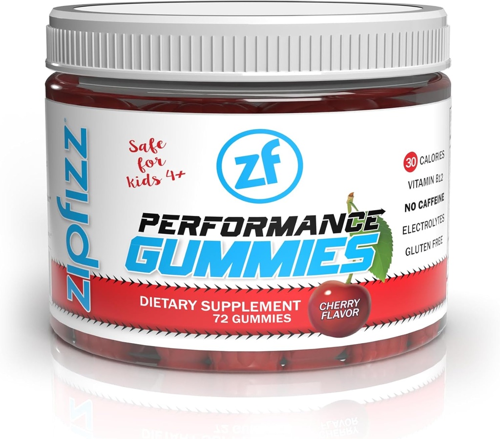 Zipfizz Perform Gummies - Delicious συμπλήρωμα με B6, B12, και βιταμίνη C για αθλητές Ηλικίες 4+ 