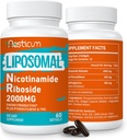 2000 MG Liposomal Nicotinamide Riboside Supplement με TMG & Pterostilbene, Υψηλή βιοδιαθεσιμότητα NAD+ Συμπλήρωμα ενίσχυσης, Superior to Niacinamide for Energy, Immunity, Age Resistance, 120 Softgels