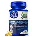 Vegan Omega 3 συμπλήρωμα – Algae Omega 3 με DHA EPA DPA – Vegan κάψουλες από τα φύκη – Fish Oil Alternative – Plant-based Algae Oil Formula – Non-GMO, Carragenan-free, High Strength