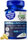 Vegan Omega 3 συμπλήρωμα – Algae Omega 3 με DHA EPA DPA – Vegan κάψουλες από τα φύκη – Fish Oil Alternative – Plant-based Algae Oil Formula – Non-GMO, Carragenan-free, High Strength