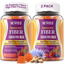 Ίνες για ενήλικες με Psyllium Husk, 7G (Διαλυτή + αδιάλυτη) Καθημερινή προβιοτική Ίνα με Inulin, FOS, Guar Gum, πολυβιταμίνες για την καθημερινή Digestive Υγεία, Υποστήριξη Κανονικότητας, Χωρίς ζάχαρη, Συσκευασία των 2