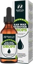 Organic Ear Wax Removal Drops for Clogged Ears – Natural Ear Wax Cleaner Oil for Kid, Adult, Baby – Earwax Removal Liquid for Unclogging Ears, Earaches, Ear Health (Made in USA)