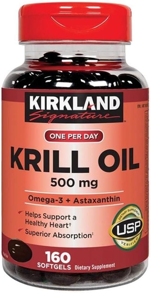 Kirkland Υπογραφή Krill Oil 500 Milligram 160 Softgels