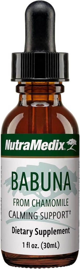 NutraMedix Babuna Calm Drops - Εκχύλισμα Χαμομηλιού για Βέλτιστη Ανάπαυση και Χαλαρωτική Υποστήριξη - Συμπληρώματα Ηρεμίας Μπορεί να Αναμειχθεί με Νερό για Χαλαρωτικό Τσάι ή Ποτό (1oz / 30ml)