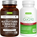 Multivitamin & Minerals for Women + Υψηλή απορρόφηση CoQ10 100mg 120 Softgels Energy Bundle, Παρατεταμένη απελευθέρωση Advanced Multivitamin + CoQ10 with Vitamin E & D-Limonene, by Igenus