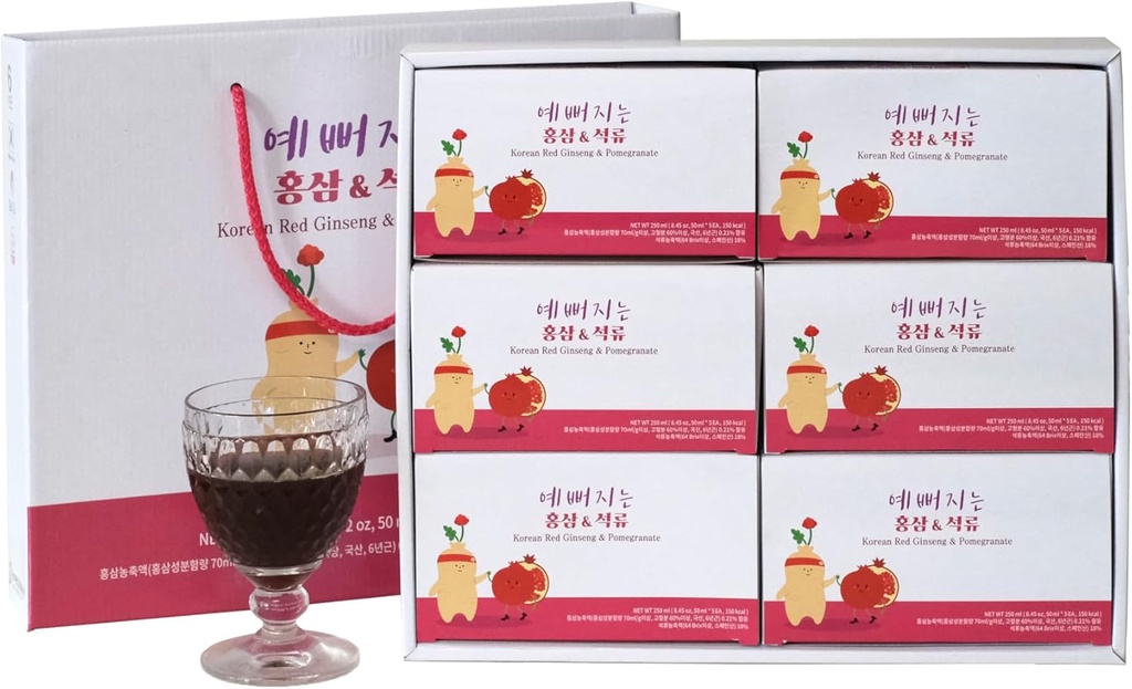 SAMSIDAE Κορεάτικο Red Ginseng και χυμό Ρόδι. Υγιής Εναλλακτικός Χυμός για Άνδρες και Γυναίκες. Κ-φουντ. Κατασκευασμένο στην Κορέα
