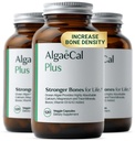 ALGAECAL Organic Red Algae Calcium Supplement for Bone Density & Strength, Vitamin K2 MK7 (100mg), Vitamin D3 (1600 IU), Magnesium (350mg) & Trace Minerals, Easy to Swallow, 120 Veggie Caps, 3 Packs
