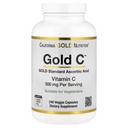 California Gold Nutrition Gold C USP Grade Vitamin C Supplement - Ανοσολογική Υποστήριξη & Εποχιακή Ευεξία - Χορτοφαγική Φιλική - Χωρίς γλουτένη, Μη ΓΤΟ - 500 mg - 240 Κάψουλες Veggie