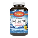 Carlson - Cod Liver Oil Gems, 460 mg Omega-3s, Plus Βιταμίνες Α και D3, Wild Caught Norwegian Arctic Cod Liver Oil, Sustainablely Soured Nordic Fish Oil Caps, Lemon, 150 Softgels