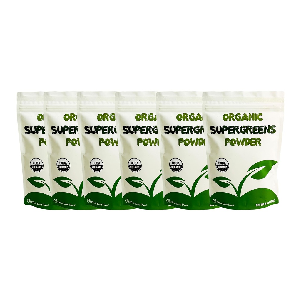Cherie Sweet Heart Supergreens Σκόνη - Πράσινα Superfood - Βιολογικά Πράσινα Powder Super Greens - Smoothie Powder - Superfood Powder - Powdered Greens - 2,25LB Σούπερ πράσινο σκόνη - 204 εξυπηρετούν