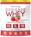 Σχεδιαστής Wellness, Designer Whey, Φυσική σκόνη πρωτεΐνης ορού γάλακτος με προβιοτικά, ίνες και βασικό B-βιταμίνες για την ενέργεια, χωρίς γλουτένη, φράουλα καλοκαίρι, 2 lb