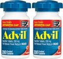 Advil Pain Reliever and Fever Reducer, Pain Relief Medicine with Ibuprofen 200mg for Joint Pain, Mus Ache and Minor Arthritis Pain Relief - 200 Επικαλυμμένα δισκία με Easy Open Arthritis Cap