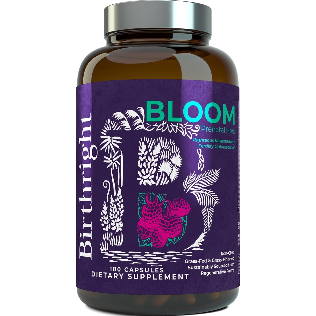 Folate, Choline + DHA, από Grass Fed συκώτι, Αυγά ψαριών, Colostrum, Μυελό των οστών, με όλα τα φυσικά Herbal Blend Bloom