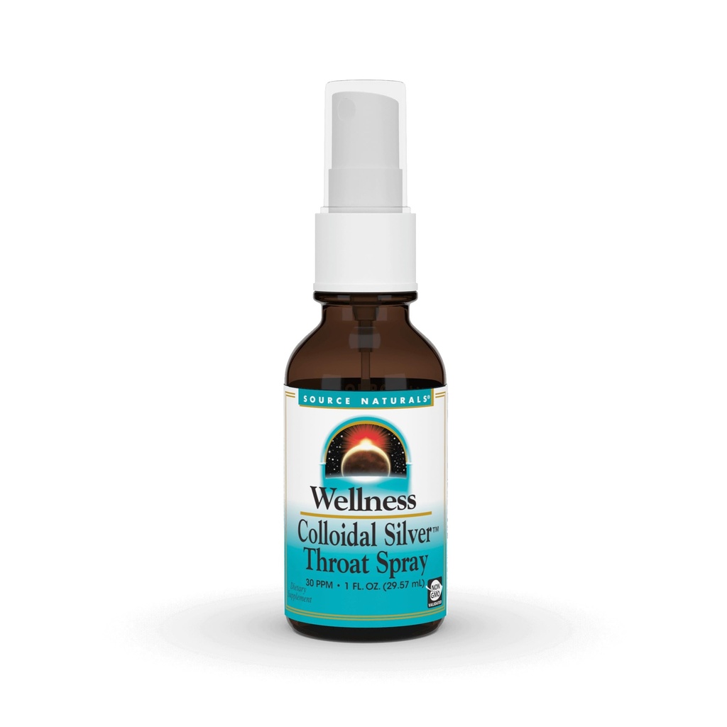 Πηγή Naturals Wellness Colloidal Silver 30 PPM μπουκάλι υγρό σπρέι - 1 ρευστό oz