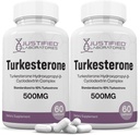Justified Laboratories (2 Pack Turkesterone 500mg 10% Standardized Φυσικά Αύξηση αντοχής Stamina 120 κάψουλες
