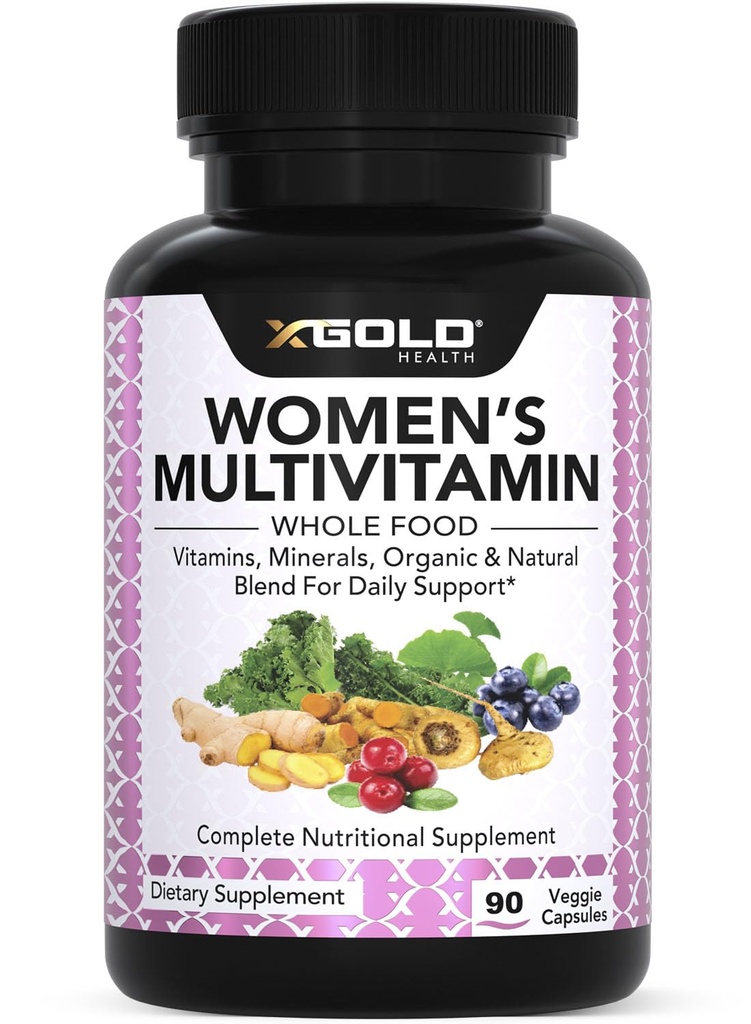 Vegan Women's Daily Multivitamin 50 Plus με οργανικά συστατικά, Ginger, Maca, Multi-Vitamin B Complex & More - Ενεργειακή Υποστήριξη, Αναμνηστικό Ανοσοποιητικό Σύστημα -90 Κάψουλες