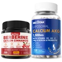 Συμπλήρωμα βερβερίνης 1500mg + Συμπλήρωμα AKG λιποσωμικού ασβεστίου 1500mg
